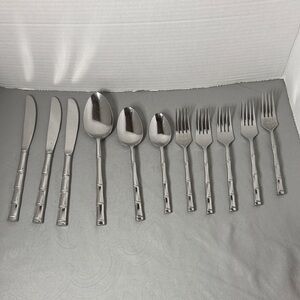 Reed & Barton Rebacraft Regal Bamboo Stainless Flatware 11 Pieces Japan